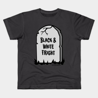 Black & White fright Tombstone Kids T-Shirt